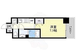 プレサンス上前津グレース 11階1Kの間取り