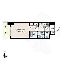 S-RESIDENCE桜本町awesome 11階1Kの間取り