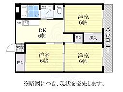 第2泰水堂ビル 8階3DKの間取り