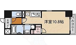 エスフィオーレ 6階ワンルームの間取り