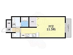 カゾーネアッソ 10階1Kの間取り