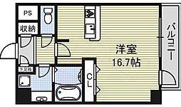 Canal East 1階1LDKの間取り