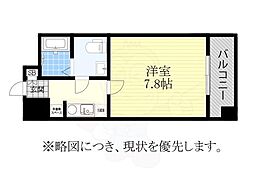 リバパレス鶴舞 3階1Kの間取り