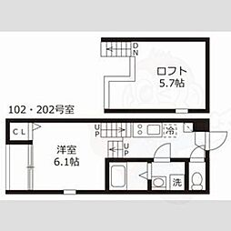 ハーモニーテラス鶴田2 2階