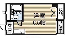 パール熱田 2階ワンルームの間取り