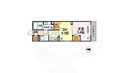 ボヌール御器所 3階1DKの間取り