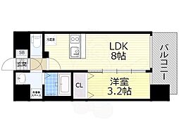 メイクス矢場町 12階1LDKの間取り