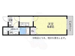 ユーミー矢場町 1階1Kの間取り
