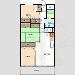 第三光ハイツ 3LDKの間取図画像