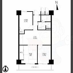 レグノアレッタ 3LDKの間取図画像