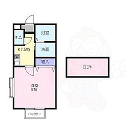 エピキュリアン大同 1Kの間取図画像