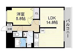 プリーマ 1LDKの間取図画像