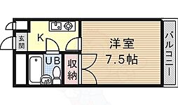 プレアール名古屋金山 1Kの間取図画像