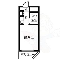 ドール東海通 1Kの間取図画像