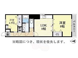 ボナール 2LDKの間取図画像