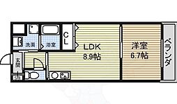 センチュリーパーク六番町 1LDKの間取図画像