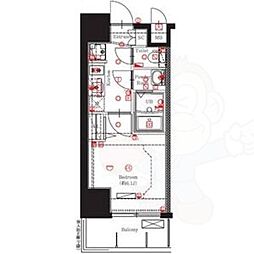 マキシヴ名古屋 1Kの間取図画像