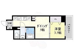 パークアクシス名古屋山王橋 1DKの間取図画像