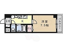 セントラルハイツ明野 1Kの間取図画像