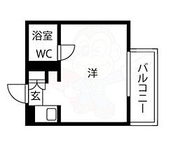 プレス・イン山王 ワンルームの間取図画像