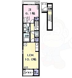 ファミール丹後2 1LDKの間取図画像
