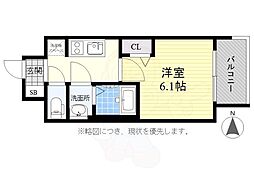 プレサンス広小路通葵 1Kの間取図画像