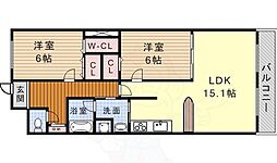 カーサラピラ 2LDKの間取図画像