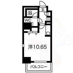 サンステージ金山 ワンルームの間取図画像
