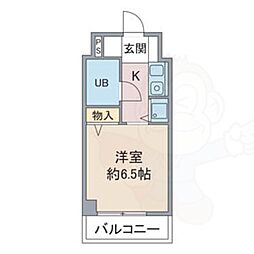 アネックス春日野 ワンルームの間取図画像