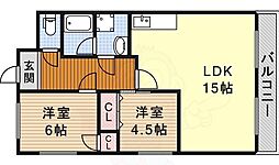 フィレンチェコート 2LDKの間取図画像