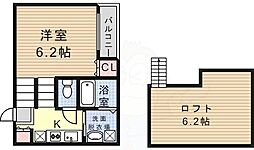 HERMITAGE桜山 1Kの間取図画像