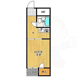 パール熱田 ワンルームの間取図画像