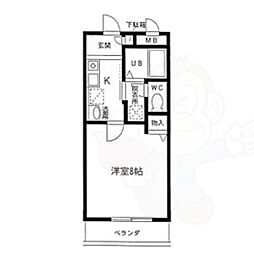 リオ・エテルノ 1Kの間取図画像