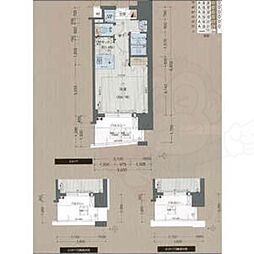 プレサンスサカエリバースタイル 1Kの間取図画像