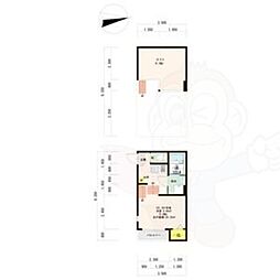 ハーモニーテラス神前4 1Kの間取図画像