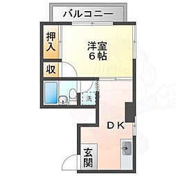 メゾンよ志秀 1DKの間取図画像