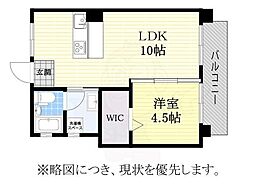 MKSビル 1LDKの間取図画像