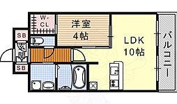 プレサンス丸の内レジデンス 1LDKの間取図画像