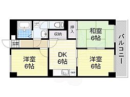アーバンヒルズ 3DKの間取図画像