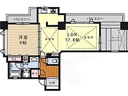 ライオンズシティ丸の内 1LDKの間取図画像