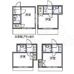 さくらハイツ六番町 1Kの間取図画像