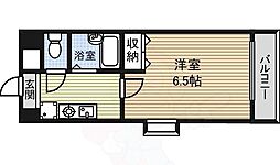 カーサ川並 1Kの間取図画像