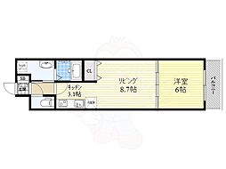 BPRレジデンス金山 1LDKの間取図画像