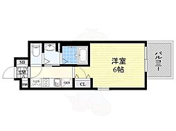 エステムコート名古屋栄プレシャス 1Kの間取図画像