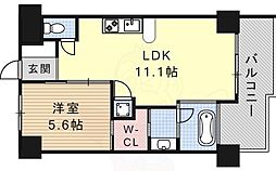 IZResidence 1LDKの間取図画像