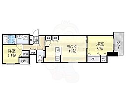 プレサンスロジェ名古屋久屋大通公園 2LDKの間取図画像