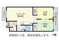 熱田マンション 2LDKの間取図画像