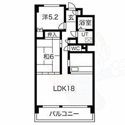 アベニューアオヤマ 2LDKの間取図画像
