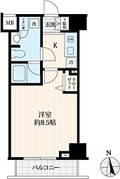 Log御徒町 1Kの間取図画像