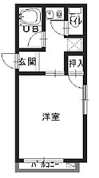 フォーナス.H 1Kの間取図画像